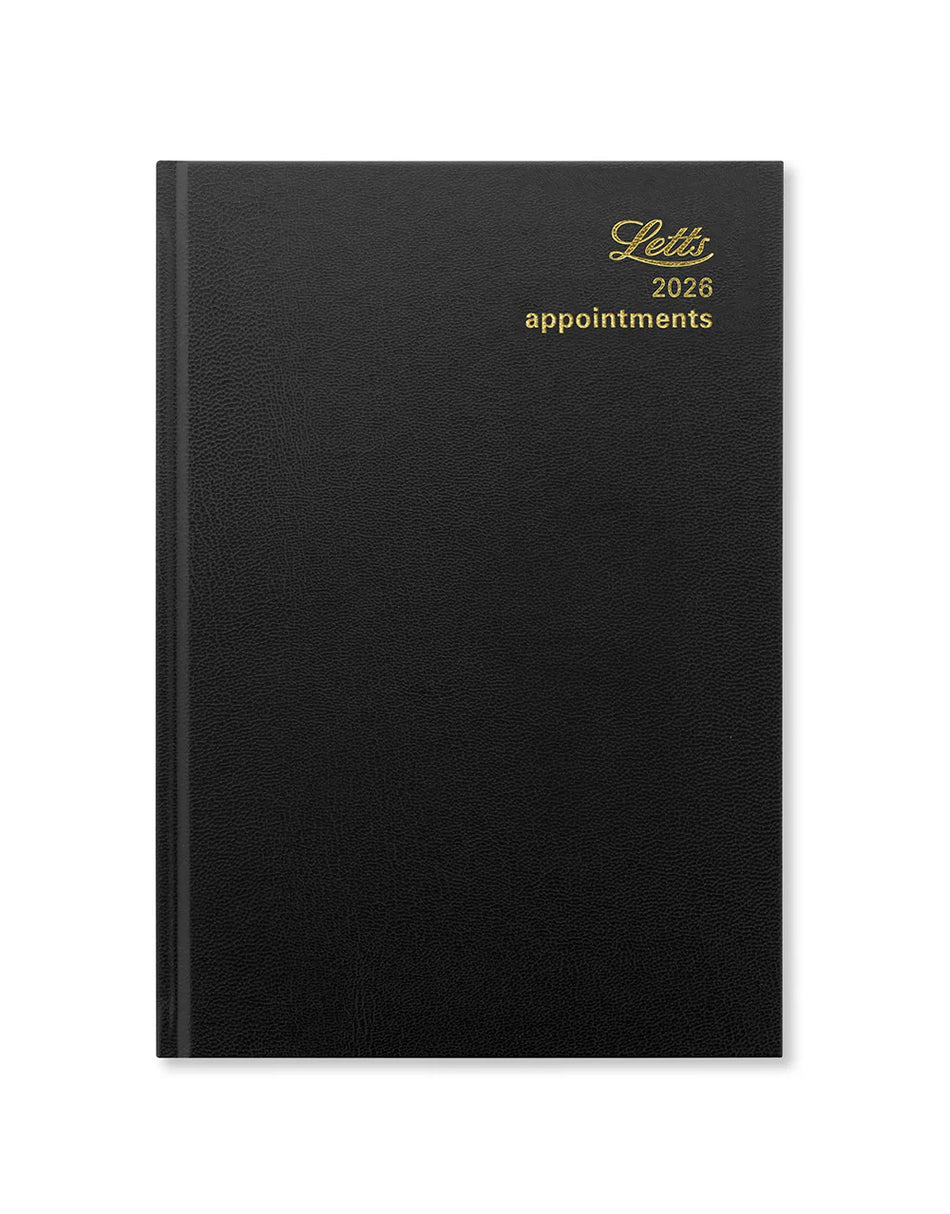Letts 2026 Standard A5 Daily 6X8 Black
