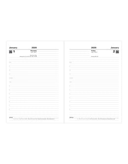 Letts 2026 Standard A5 Daily 6X8 Black
