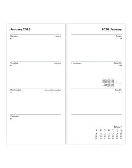 LETTS 2026 Classic Weekly Gold Corners 3x6 - Black