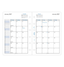 Filofax 2027 Pocket Month on Two Pages Refill