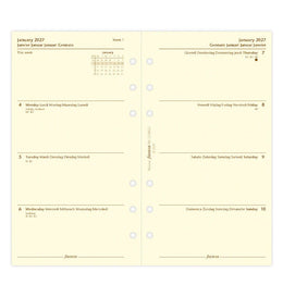 Filofax 2027 Personal Week On Two Pages Diary (Cream)