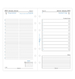 Filofax 2027 Personal One Day on Two Pages