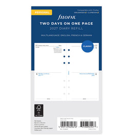 Filofax 2027 Personal Two Days On One Page