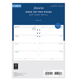 Filofax 2027 A5 Week On Two Pages