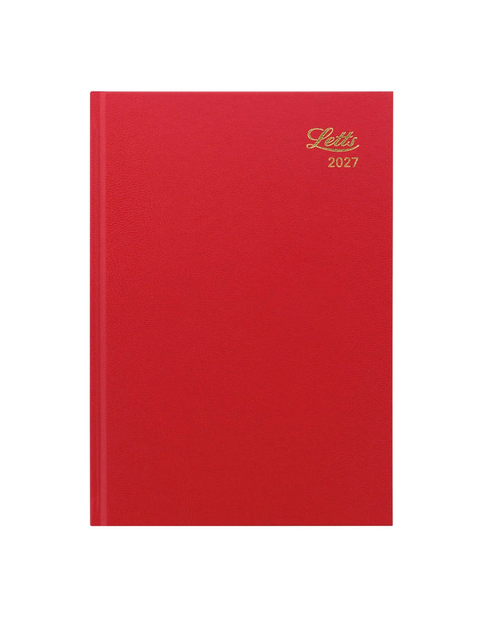 Letts 2027 Standard A5 Daily 6X8 Red