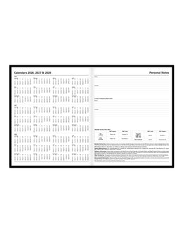 LETTS 2027 Standard Quarto Daily 8X10 Black