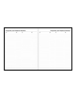 LETTS 2027 Standard Quarto Daily 8X10 Black