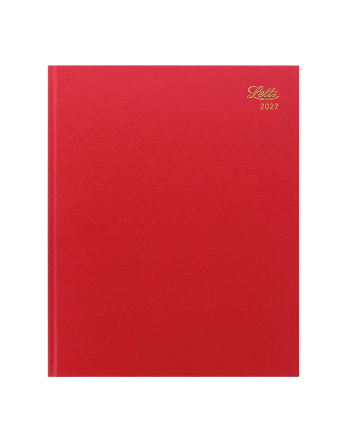 LETTS 2027 Standard Quarto Daily 8X10 - Red