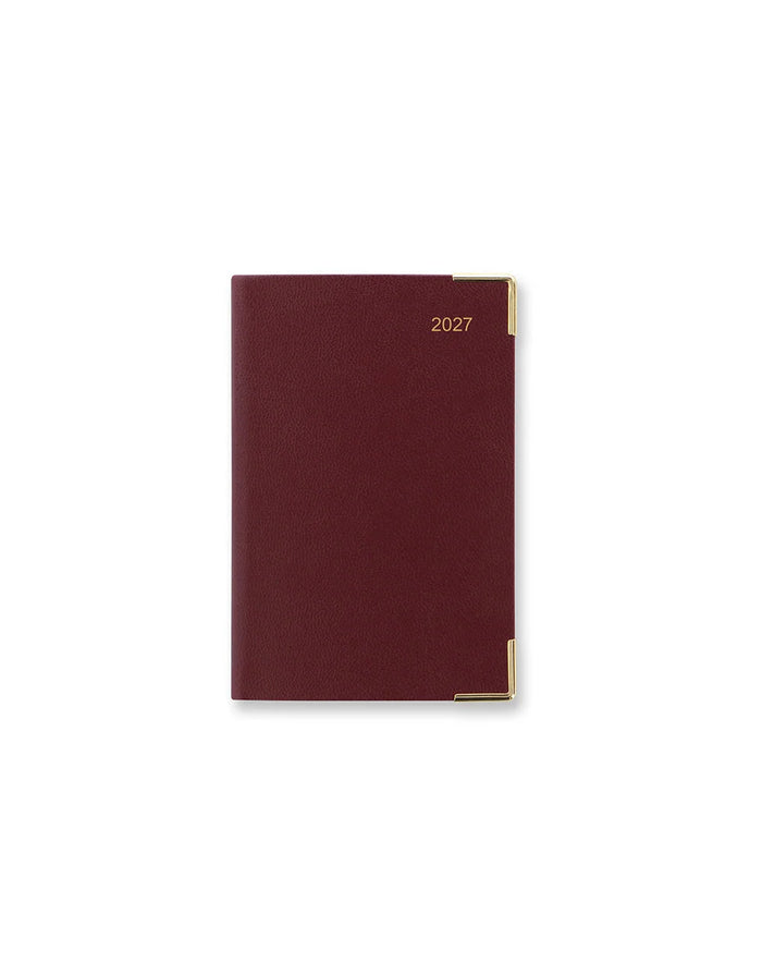 LETTS 2027 Classic Weekly Gold Corners 3x4 - Burgundy
