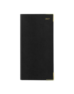 LETTS 2027 Classic Weekly Gold Corners 3x6 Horizontal - Black