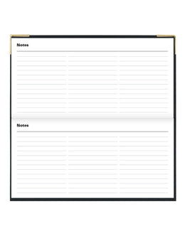 LETTS 2027 Classic Weekly Gold Corners 3x6 Horizontal - Black