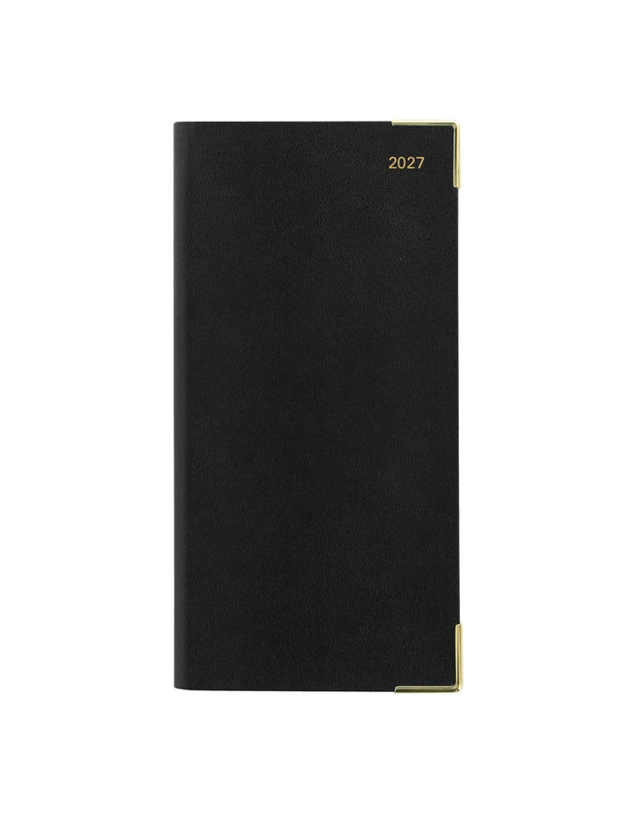 LETTS 2027 Classic Weekly Gold Corners 3x6 - Black