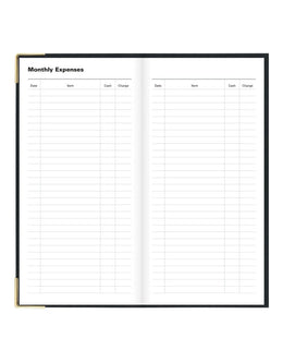 LETTS 2027 Classic Weekly Gold Corners 3x6 - Black