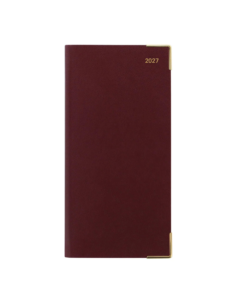 LETTS 2027 Classic Weekly Gold Corners 3x6 - Burgundy