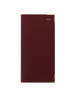 LETTS 2027 Classic Weekly Gold Corners 3x6 - Burgundy