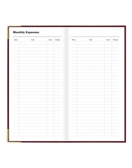 LETTS 2027 Classic Weekly Gold Corners 3x6 - Burgundy