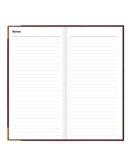 LETTS 2027 Classic Weekly Gold Corners 3x6 - Burgundy