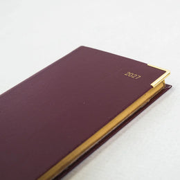 LETTS 2027 Classic Weekly Gold Corners 3x6 - Burgundy