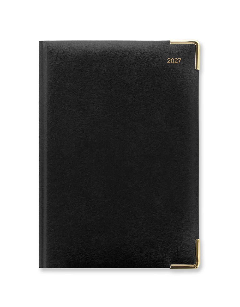 Letts 2027 Classic A5 Weekly Gold Corners 6X8 - Black