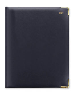 Letts 2027 Classic Weekly Gold Corners 8X10 - Navy