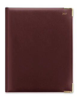 Letts 2027 Classic Weekly Gold Corners 8X10 - Burgundy