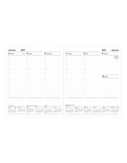 Letts 2027 Classic Weekly Gold Corners 8X10 - Black