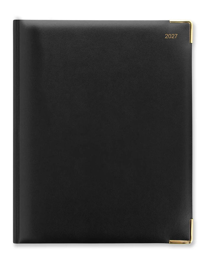 Letts 2027 Classic Weekly Gold Corners 8X10 - Black