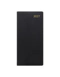 LETTS 2027 Belgravia Slim Week to View Leather Diary with Planners - English (Black)