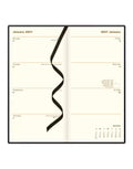LETTS 2027 Belgravia Slim Week to View Leather Diary with Planners - English (Black)