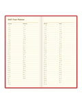 LETTS 2027 Belgravia Slim Week to View Leather Diary with Planners - English (Red)