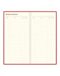 LETTS 2027 Belgravia Slim Week to View Leather Diary with Planners - English (Red)