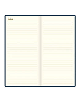Letts Signature Slim Week to View Leather Diary with Planners 2027 - Blue