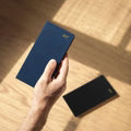 Letts Signature Slim Week to View Leather Diary with Planners 2027 - Blue