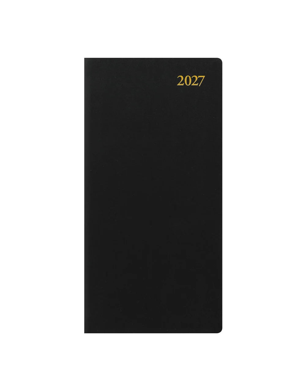 Letts Signature Slim Week to View Leather Diary with Planners 2027 - Black