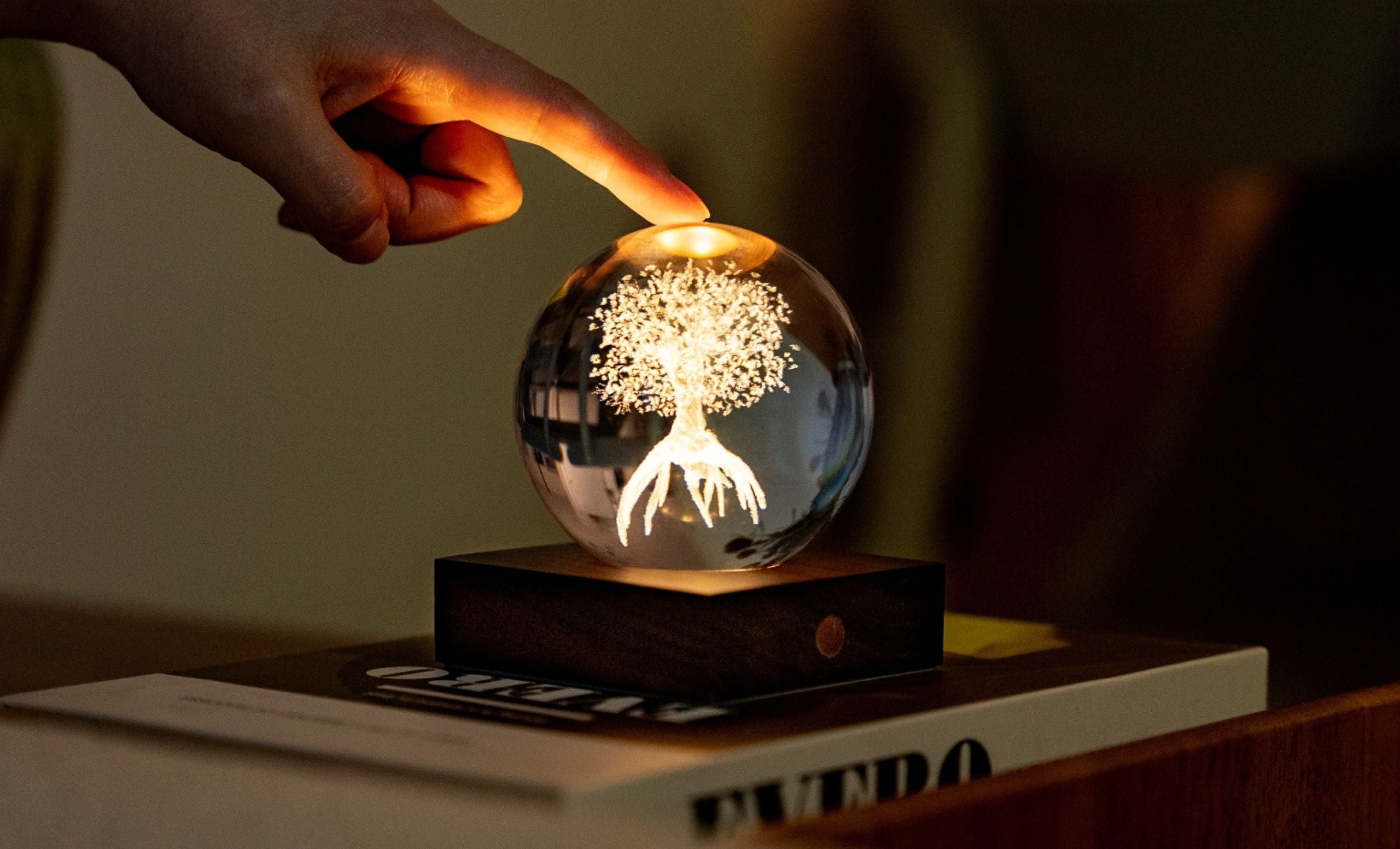 Gingko Amber Crystal Light - Life Tree