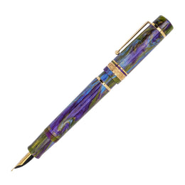 Delta DV Mid-Size Fountain Pen - Shiny Wisteria Walk with Gold Trim