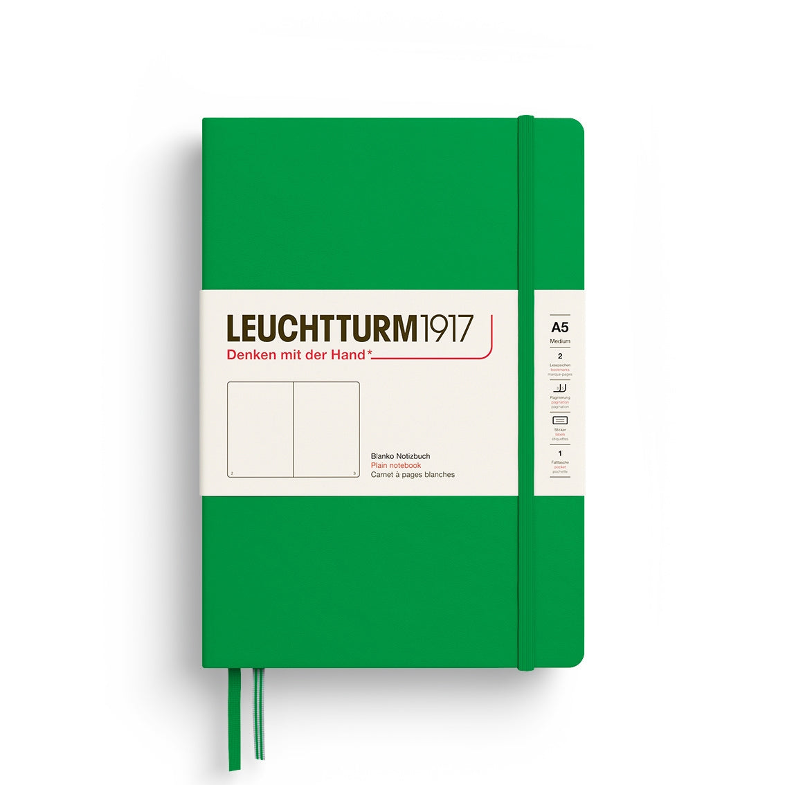 LEUCHTTURM1917 HC Notebook, Medium (A5), 251 p., P - Spring Leaf
