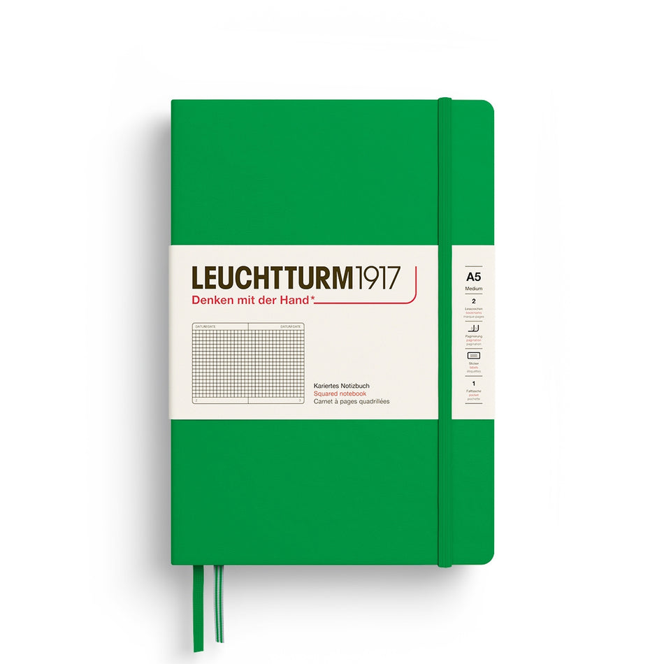 LEUCHTTURM1917 Notebook HC Medium (A5), 251 p, Squared - Spring Leaf Green