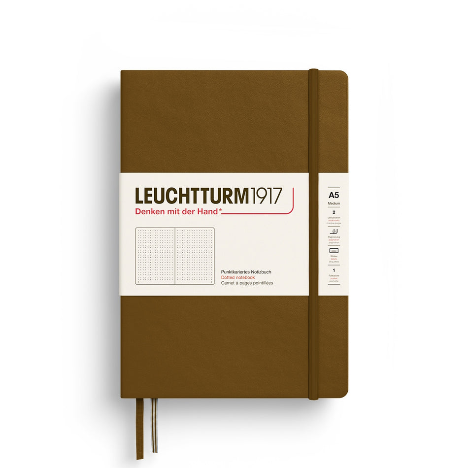 LEUCHTTURM1917 Notebook HC Medium (A5), 251 p, Dotted - Spice Brown