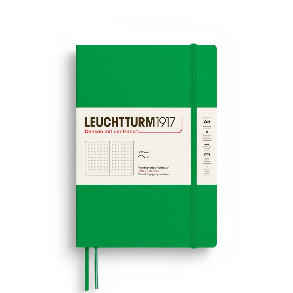 Notebook SC Medium (A5), 123 p, Dotted - Spring Leaf Green