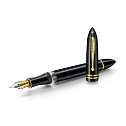 Sheaffer Balance III E893 Fountain Pen - Glossy Black & Gold Trims