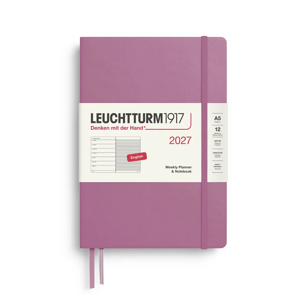 Leuchtturm1917 2027 A5 Weekly Planner & Notebook - Dusty Rose