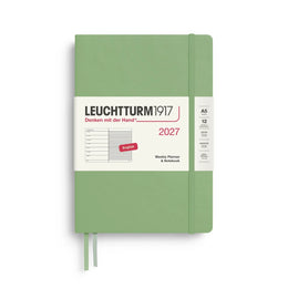 Leuchtturm1917 2027 A5 Weekly Planner & Notebook - Sage