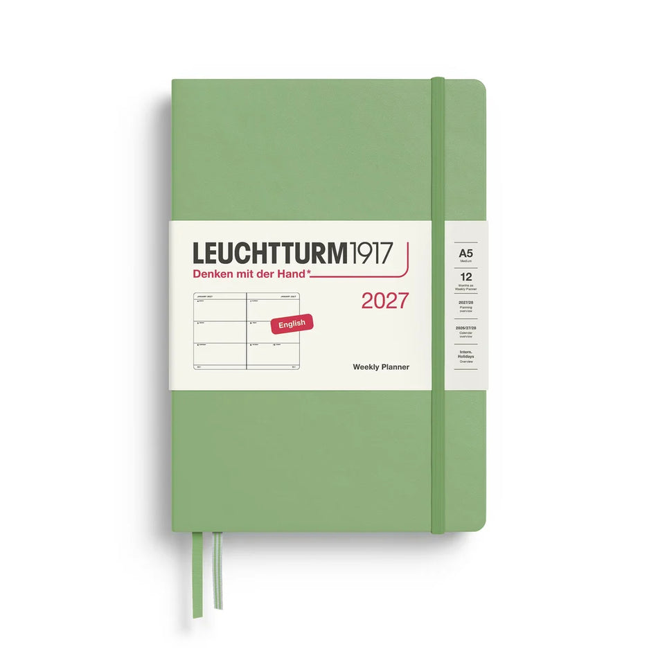 LEUCHTTURM1917 2027 A5 Weekly Planner - Sage