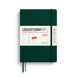 Leuchtturm1917 2027 A5 Weekly Planner - Forest Green
