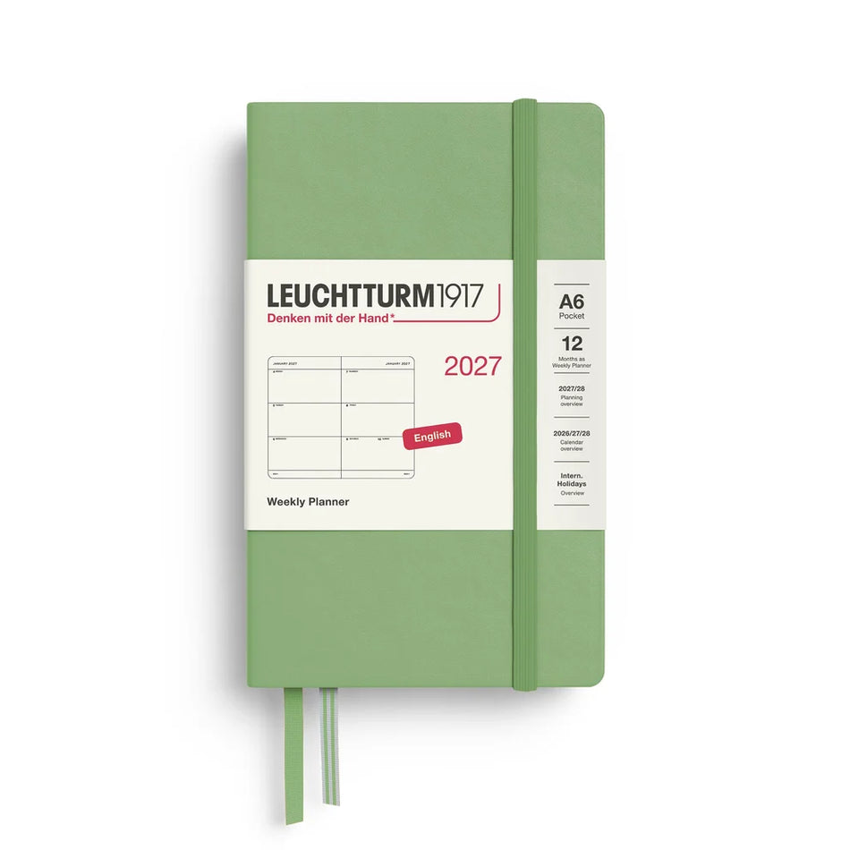 LEUCHTTURM1917 2027 A6 Weekly Planner Pocket - Sage