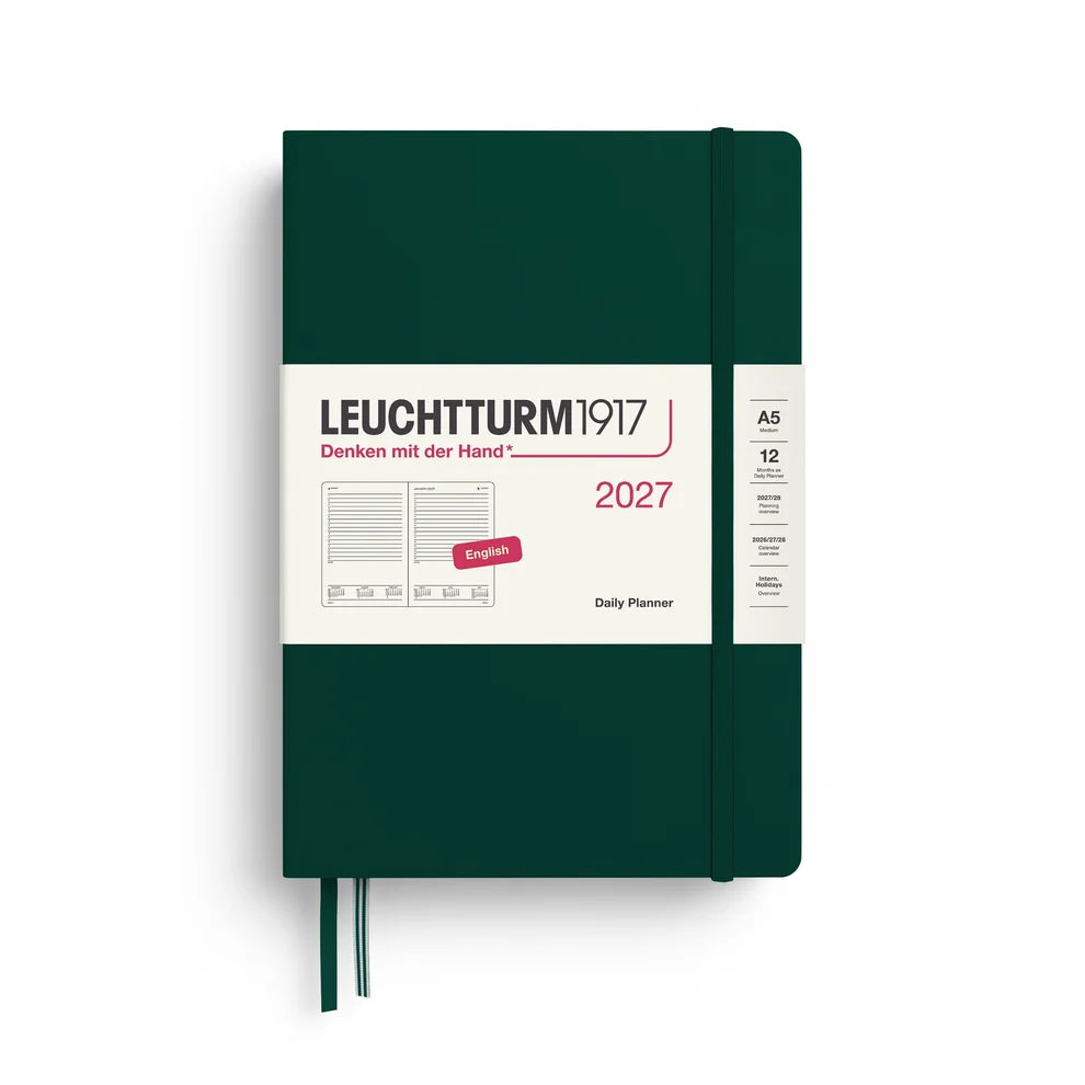 Leuchtturm1917 2027 A5 Daily Planner - Forest Green
