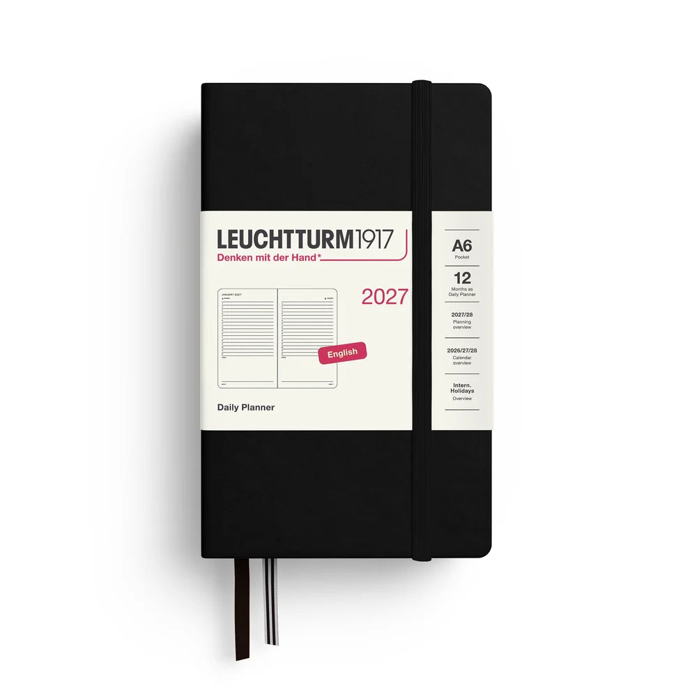 Leuchtturm1917 2027 A6 Daily Planner - Black