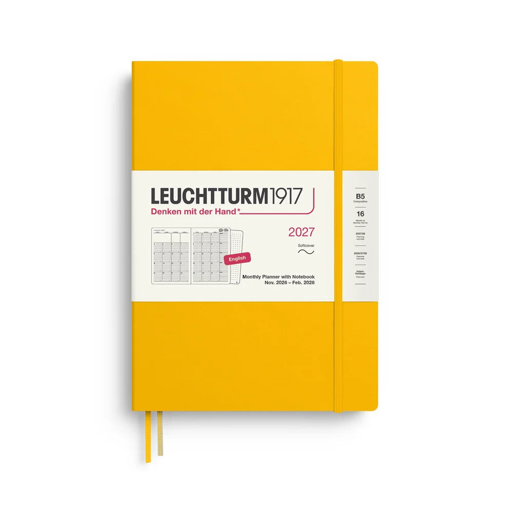 LEUCHTTURM1917 2027 B5 Softcover Monthly Planner w/ Notebook - Sunflower