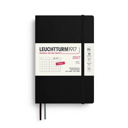 Leuchtturm1917 2027 B6+ Softcover Monthly Planner with Notebook - Black
